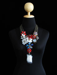 Handmade Drop Flower Necklace