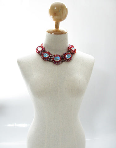 Red Crystal Choker Necklace