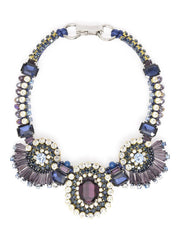 Rhinestone Purple & Blue Necklace